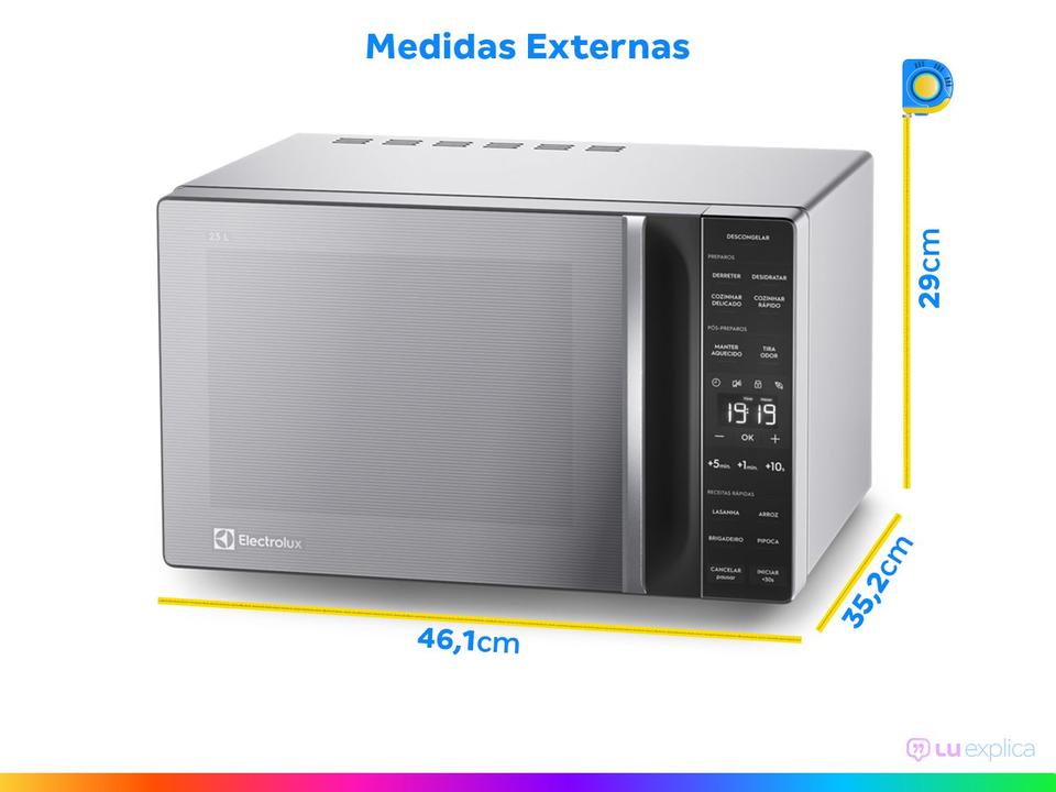 Micro-ondas Electrolux 23L Prata Efficient ME23S - 7