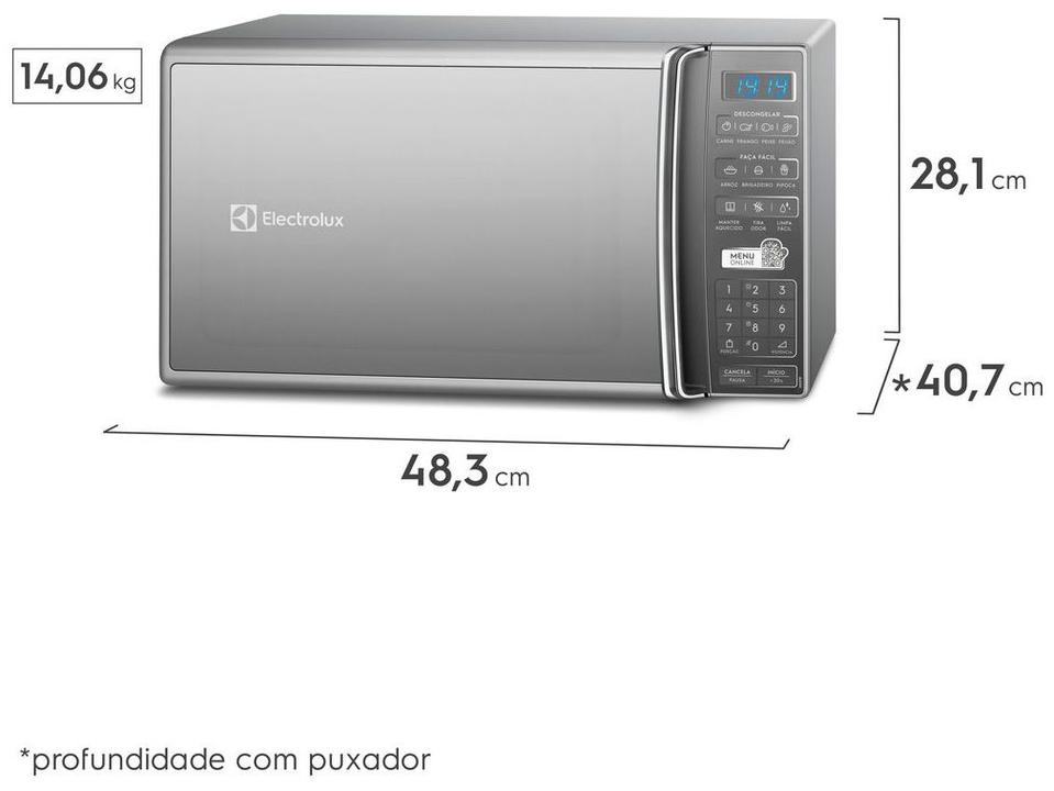 Micro-ondas Electrolux 27L Cinza MS37R - 1