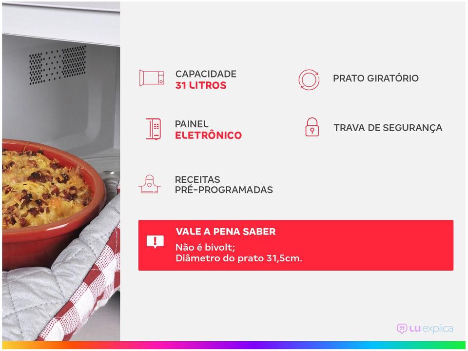 Micro-ondas Electrolux 31L Cinza Espelhado Função Tira Odor - 12