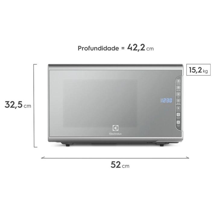 Micro-ondas Electrolux 31L cor Inox Espelhado com Painel Integrado e Função Tira Odor - 1