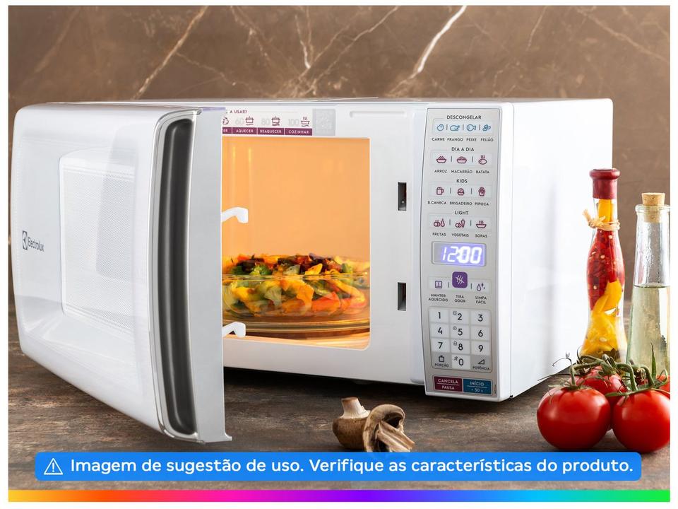 Micro-ondas Electrolux 34L Função Tira Odor e Manter Aquecido Branco MEO44 - 9