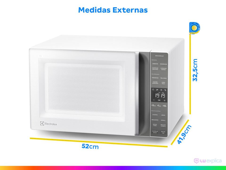 Micro-ondas Electrolux 36L Branco e Cinza ME36B - 8