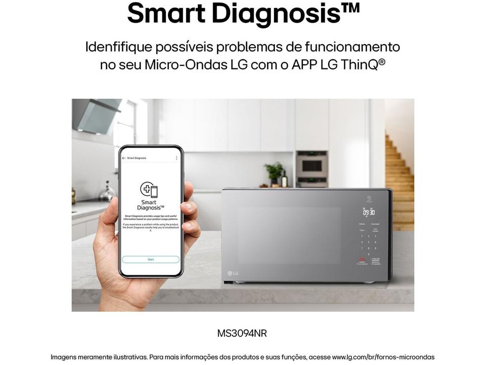 Micro-ondas LG 30L Espelhado Solo NeoChef MS3094NR.FBKFLGZ - 8