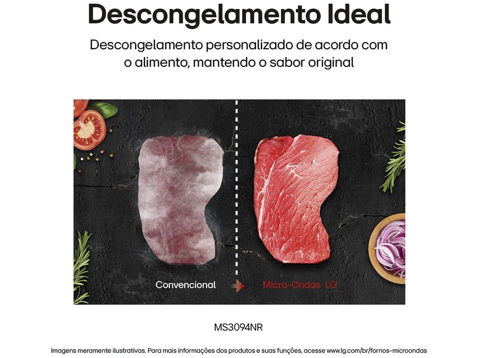 Micro-ondas LG 30L Espelhado Solo NeoChef MS3094NR.FBKFLGZ - 5