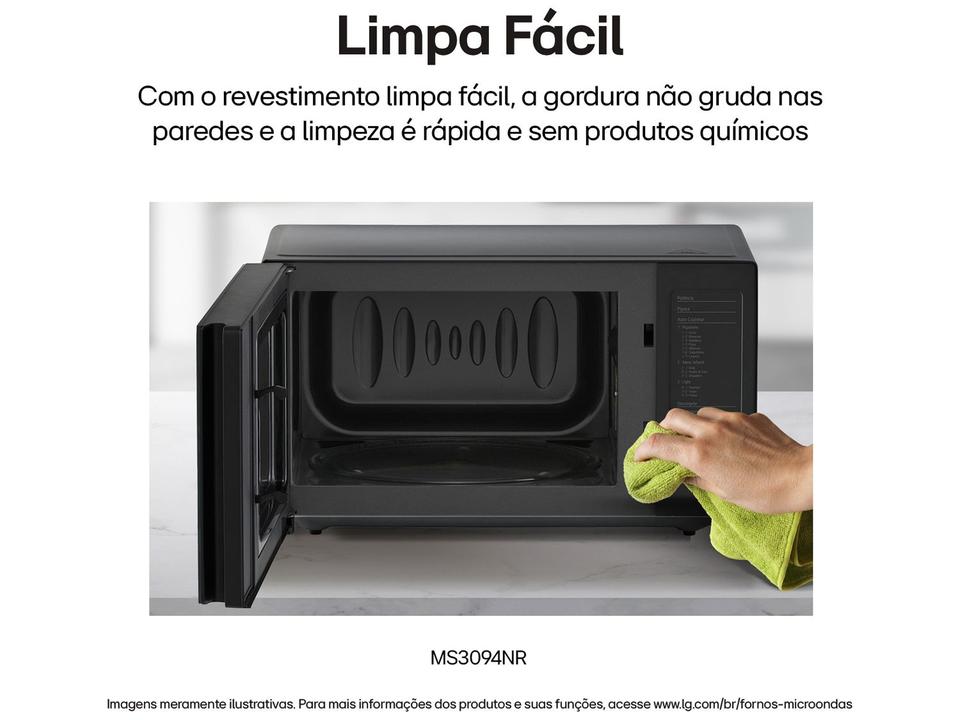 Micro-ondas LG 30L Espelhado Solo NeoChef MS3094NR.FBKFLGZ - 3