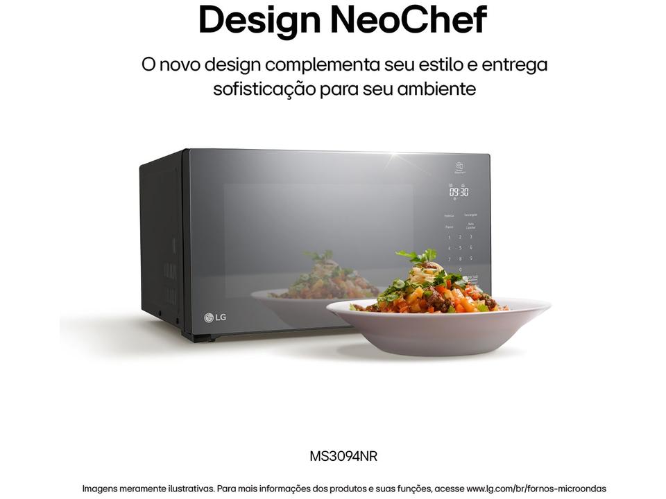 Micro-ondas LG 30L Espelhado Solo NeoChef MS3094NR.FBKFLGZ - 2