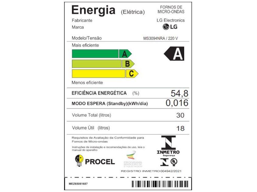 Micro-ondas LG 30L Espelhado Solo NeoChef MS3094NR.FBKFLGZ - 16