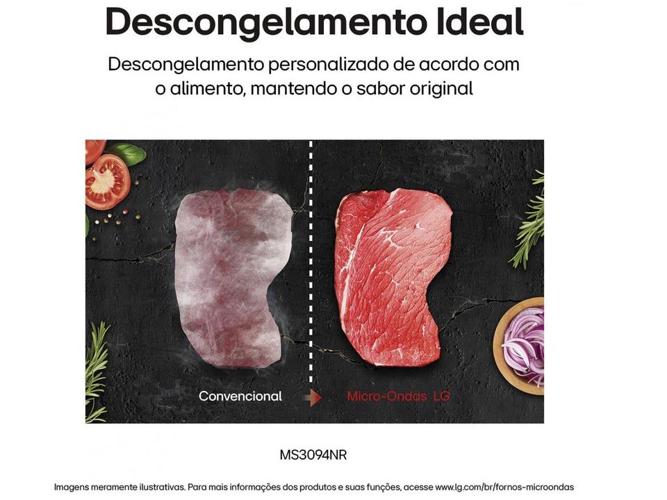 Micro-ondas LG 30L Espelhado Solo NeoChef MS3094NR.FBKFLGZ - 6