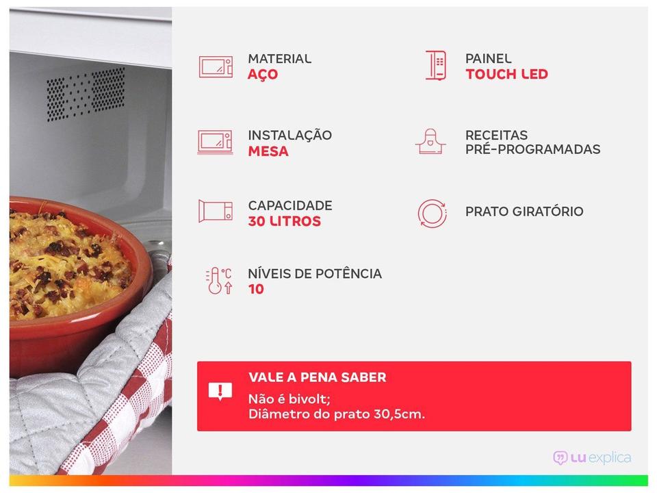 Micro-ondas LG 30L Espelhado Solo NeoChef MS3094NR.FBKFLGZ - 1