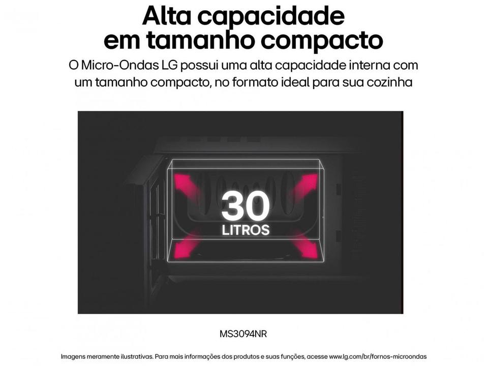 Micro-ondas LG 30L Espelhado Solo NeoChef MS3094NR.FBKFLGZ - 9