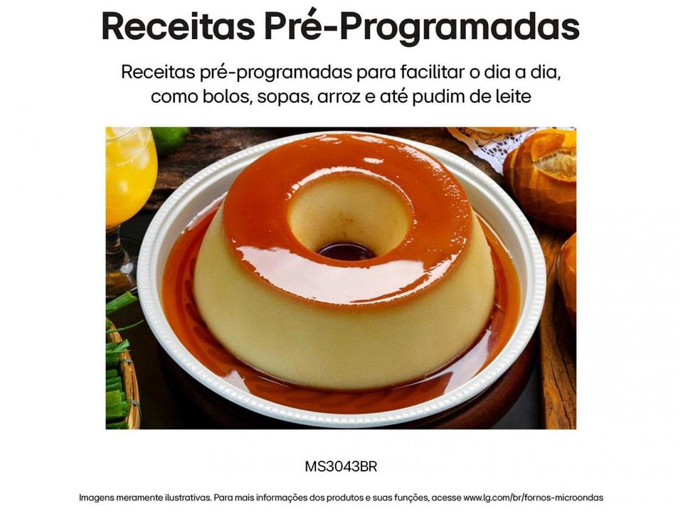 Micro-ondas LG 30L Prata MS3043BR - 12