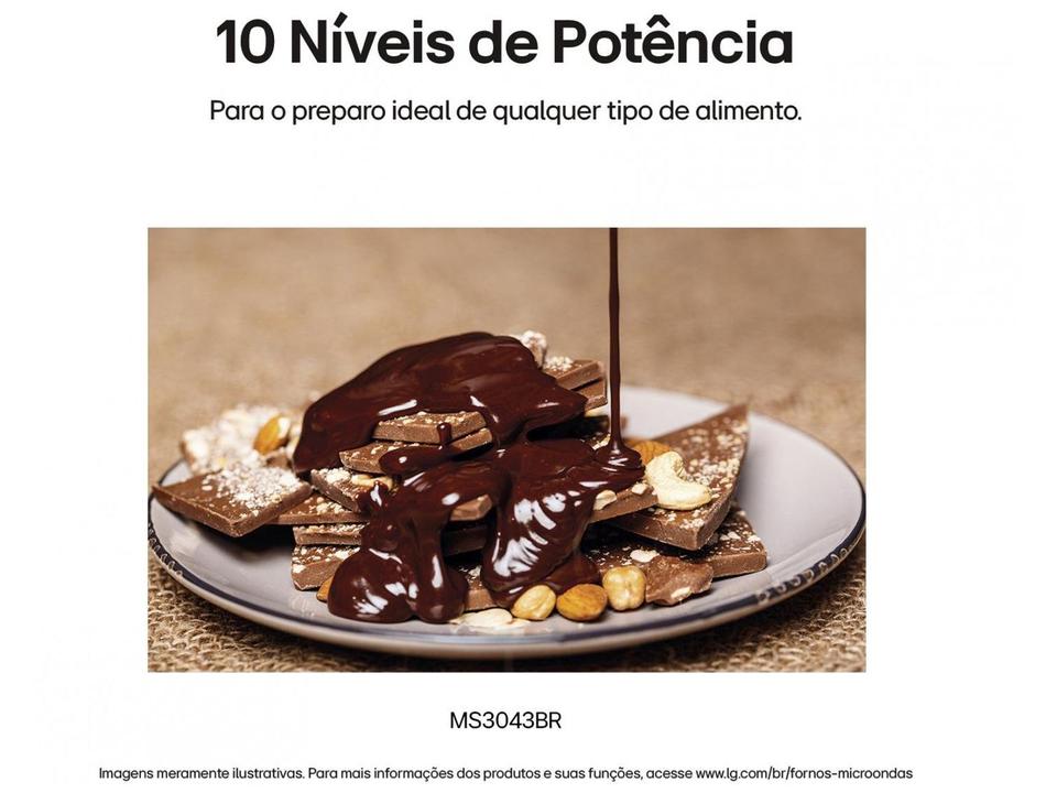 Micro-ondas LG 30L Prata MS3043BR - 14