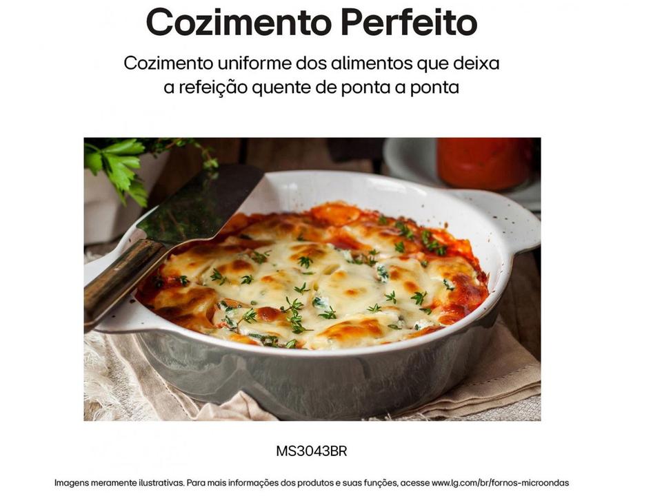 Micro-ondas LG 30L Prata MS3043BR - 10
