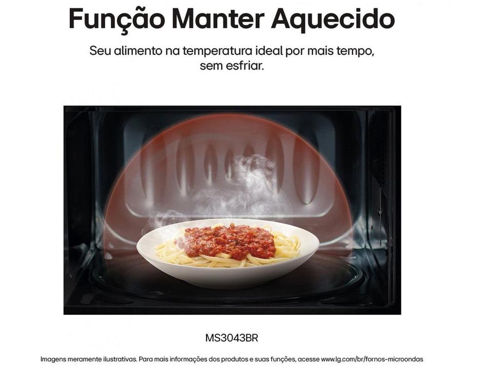 Micro-ondas LG 30L Prata MS3043BR - 13