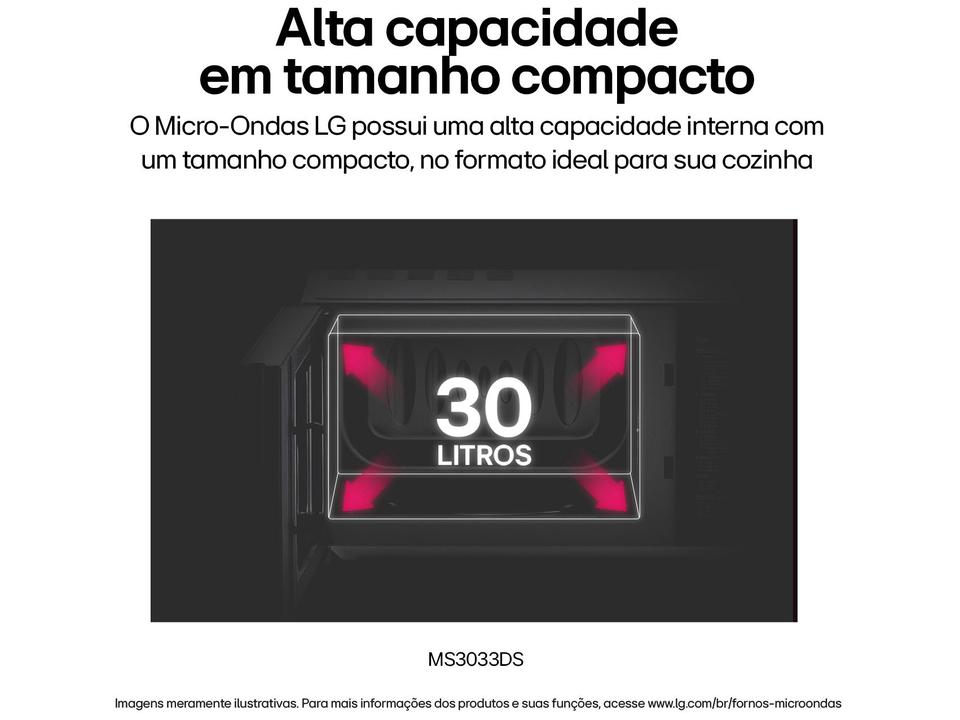 Micro-ondas LG 30L Preto Solo NeoChef MS3033DSA.FBKGLGZ - 8