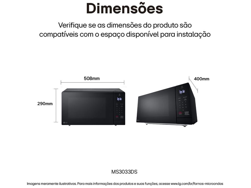 Micro-ondas LG 30L Preto Solo NeoChef MS3033DSA.FBKGLGZ - 9