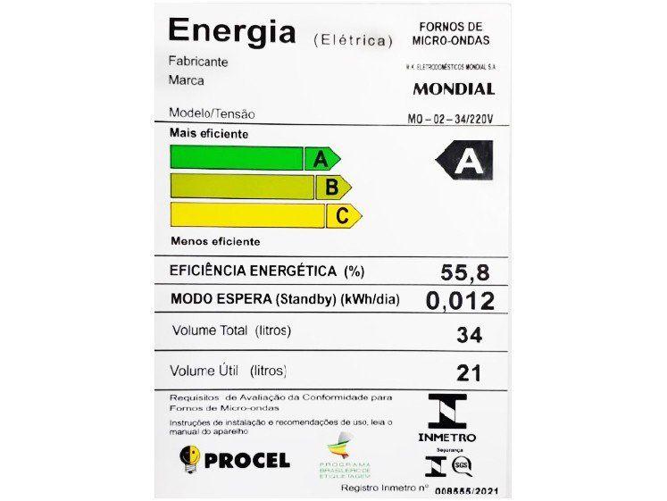 Micro-ondas Mondial 34L Espelhado MO-02-34-E - 13