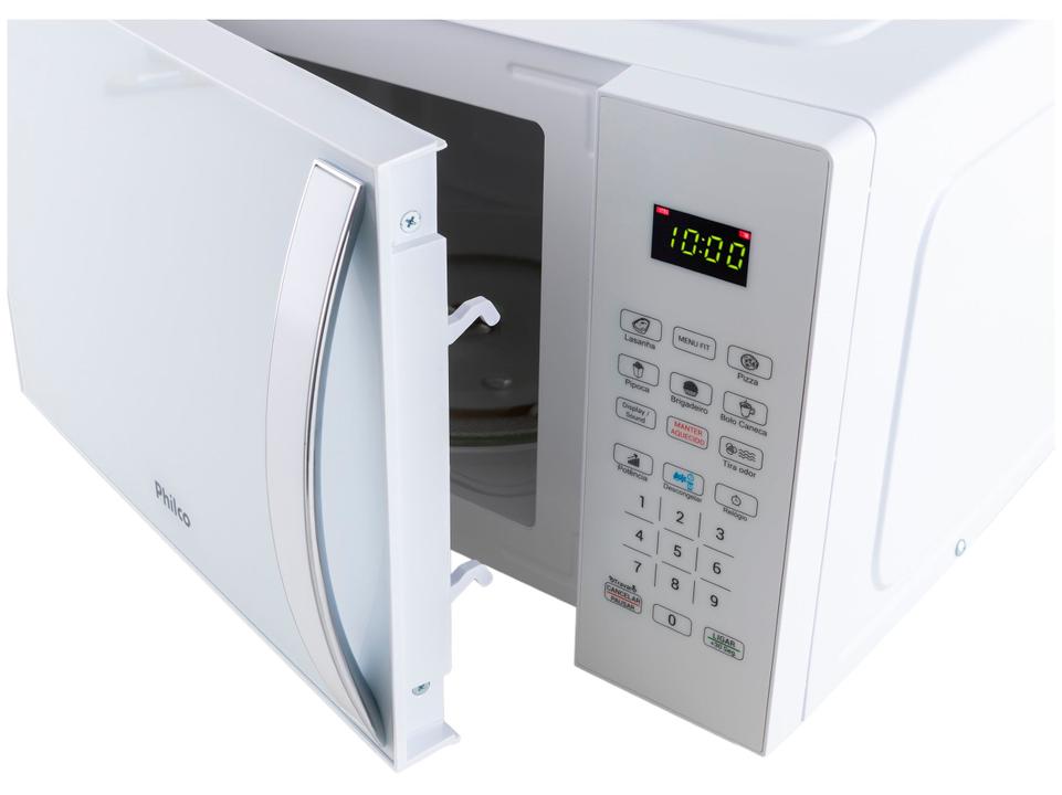 Micro-ondas Philco 20L Multifunções Limpa Fácil PMO23BB Branco - 7