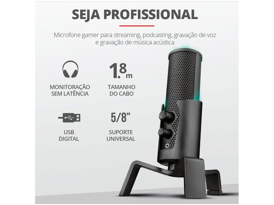 Microfone Condensador Profissional Streaming - 10