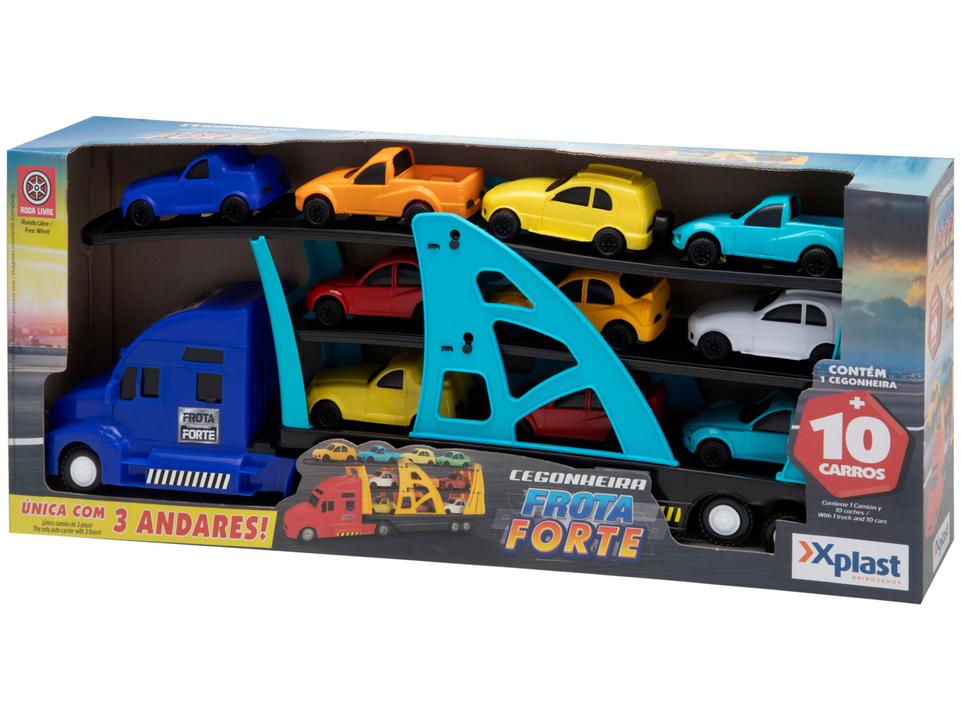 Mini Caminhão Infantil Cegonheira Frota Forte - 7