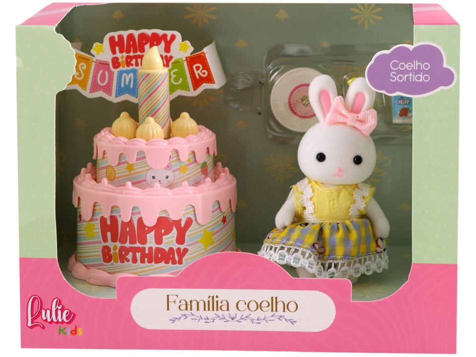Mini Figura Família Coelho Bolo de Aniversário - 6