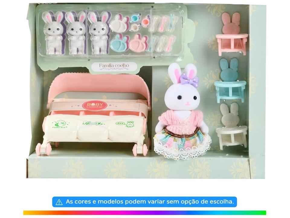 Mini Figura Família Coelho Lulie Kids 4 Unidades - 1