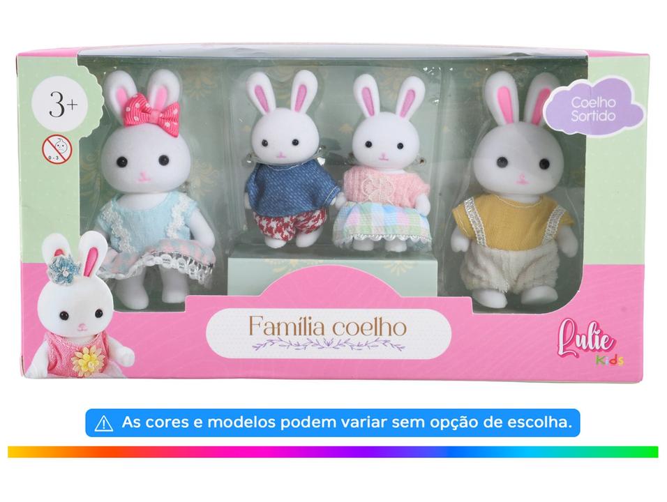Mini Figura Família Coelho Lulie Kids 4 Unidades - 1