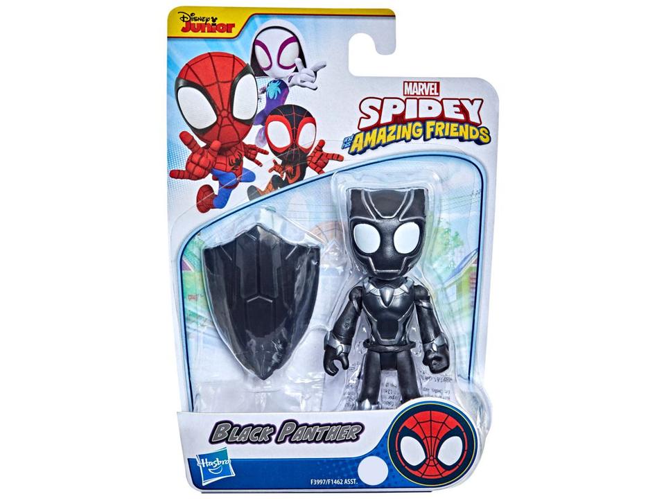 Mini Figura Spidey and His Amazing Friends - Marvel Pantera Negra Hasbro com Acessório - 5