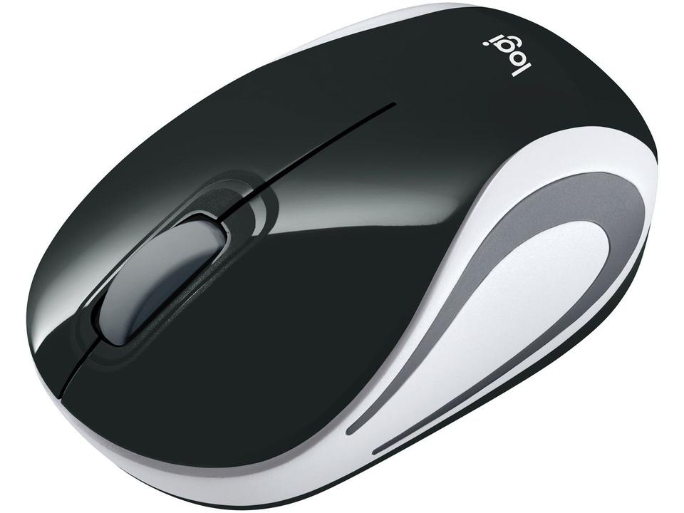 Mini Mouse sem Fio Logitech Laser 1000DPI 3 Botões - M187 Preto - 3