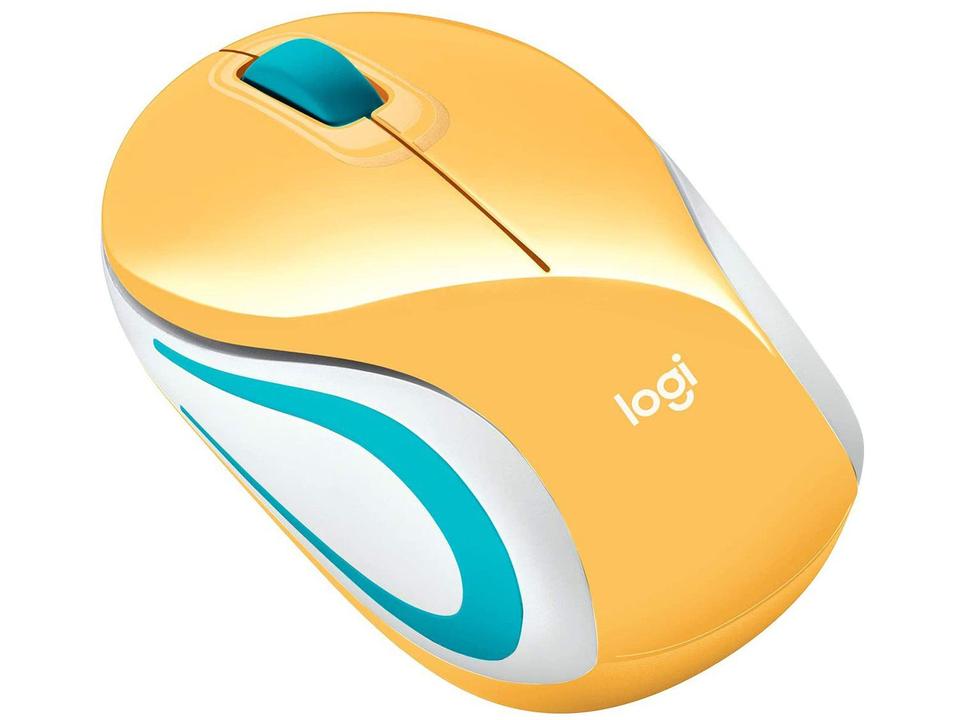 Mini Mouse sem Fio Logitech Laser 1000DPI 3 Botões M187 Azul - 1