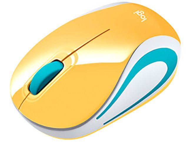 Mini Mouse sem Fio Logitech Laser 1000DPI 3 Botões M187 Aqua Bright - 3