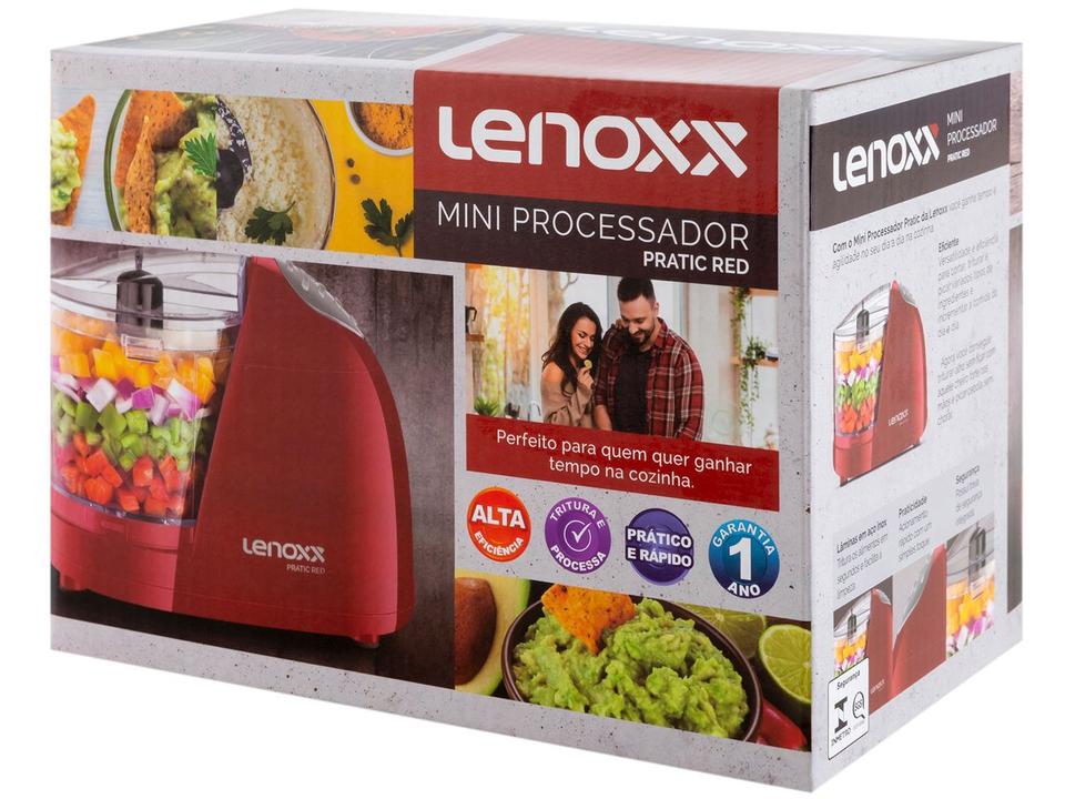 Mini Processador de Alimentos Lenoxx Vermelho - 7