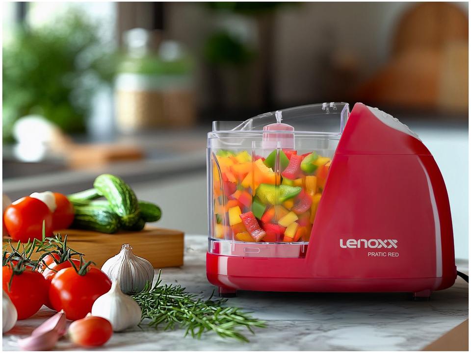 Mini Processador de Alimentos Lenoxx Vermelho - 1