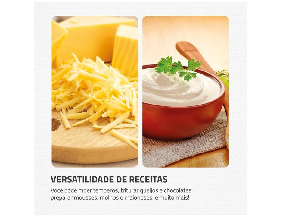 Mini Processador de Alimentos Mondial Preto 300W Turbo Pratic MP - 3