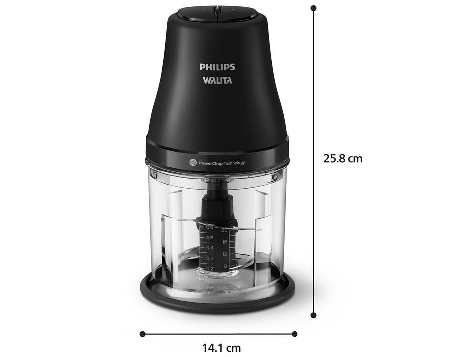 Mini Processador Philips Walita HR1501/09 450W Preto - 3
