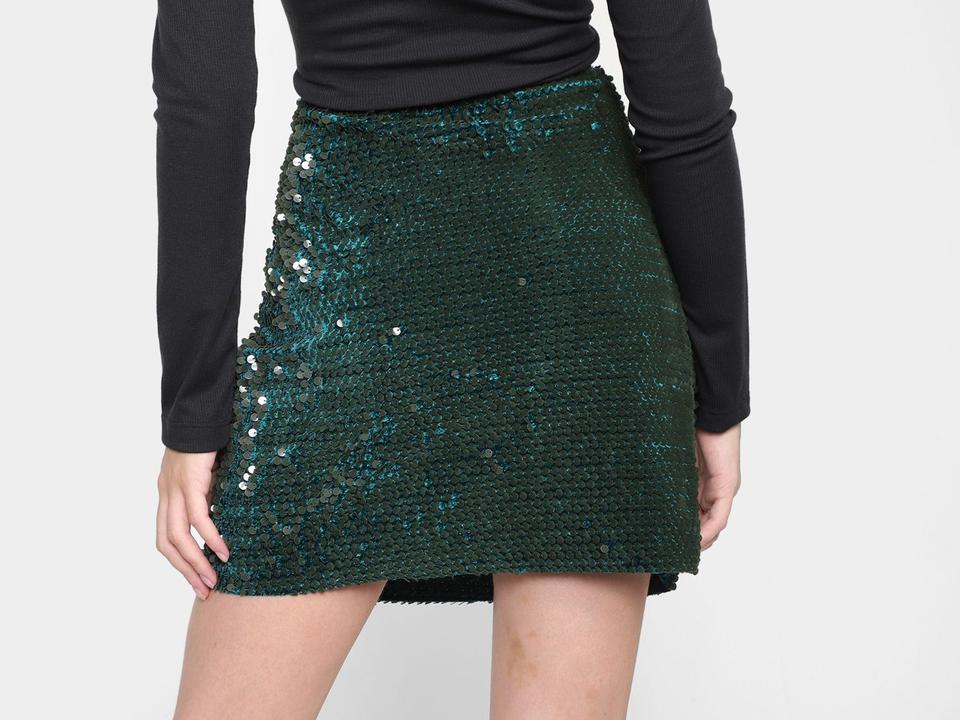 Mini Saia Vista Magalu Veludo Paetês - 3