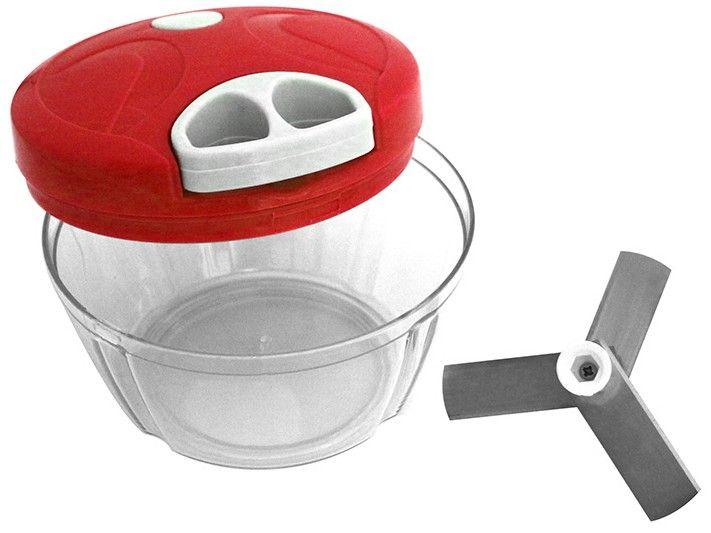 Mini Triturador de Alho Cebola Frutas Vegetais - Manual Hauskraft TRAL-002 Inox - 1