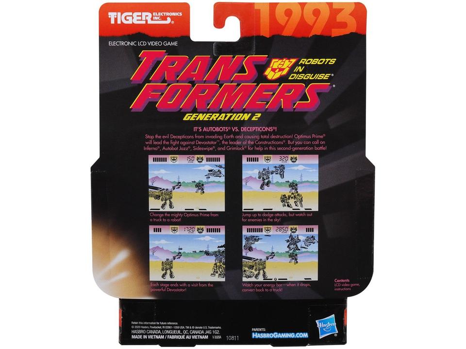 Minigame Transformers Tiger Eletrônico Retrô - 4