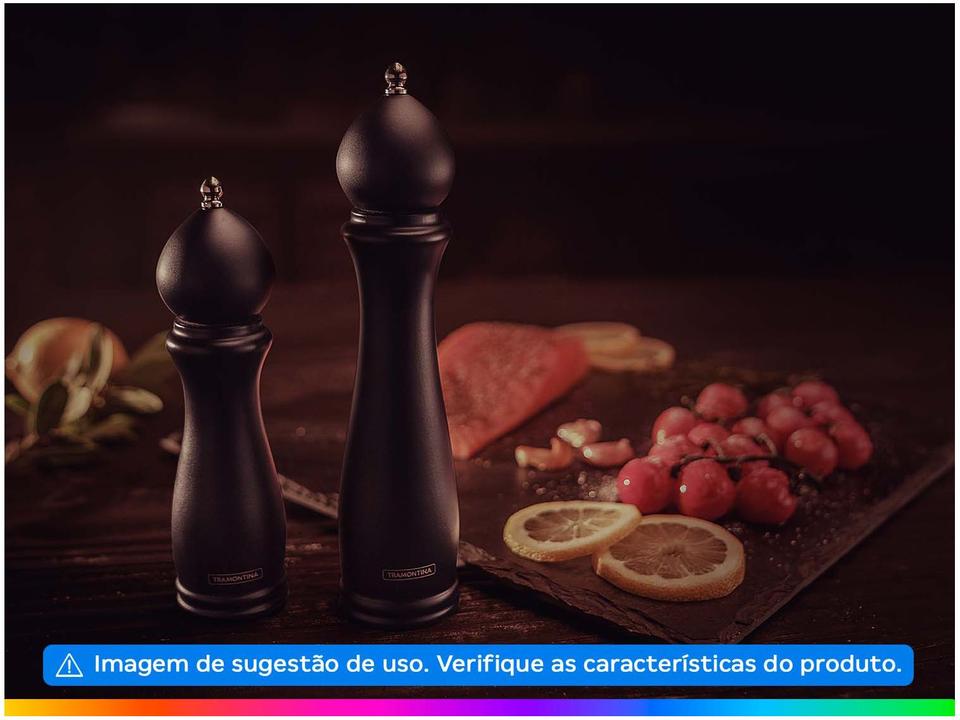 Moedor de Sal e Pimenta de Madeira Tramontina Churrasco Black - 1