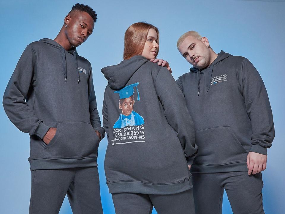 Moletom Vista Magalu x Robinho Santana Estampado Capuz - 2