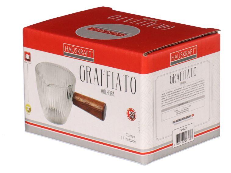 Molheira de Vidro e Madeira Redonda Hauskraft Graffiato - 1