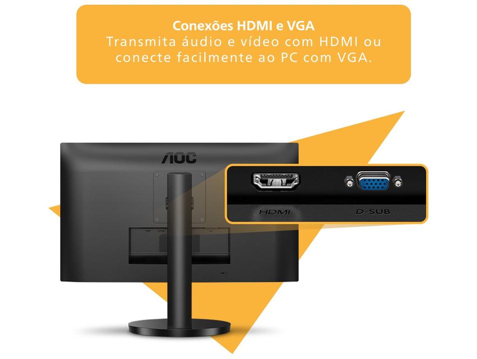 Monitor 100Hz Full HD Widescreen 1ms AOC B3H 24B3HMF2 23,8" HDMI - 9