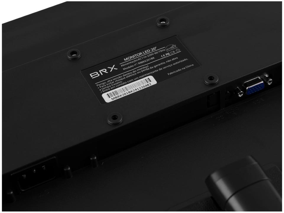 Monitor 20" LED 75Hz 5ms BRX Office Widescreen HDMI e VGA - 13