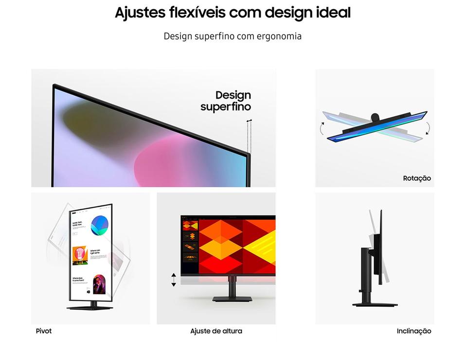 Monitor Full HD Flat Samsung Essential S4 LS24D400GALMZD 24" IPS - 4