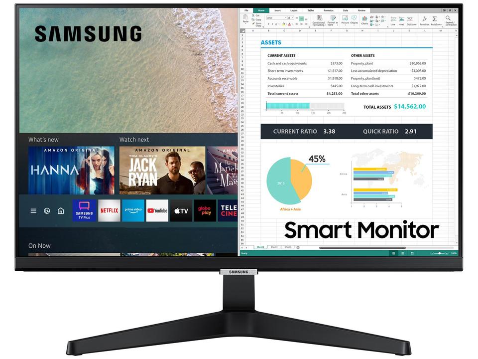 Monitor Full HD Samsung M5 LS24AM506NLMZD - 24” IPS LED HDMI Smart - 3