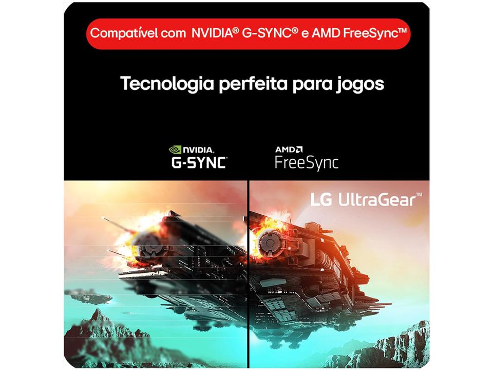 Monitor Gamer 180Hz UltraGear 1ms (GtG) LG 24GS60F-B 24" Full HD IPS NVIDIA G-SYNC AMD FreeSync HDR10 sRGB 99% HDMI DisplayPort - 5