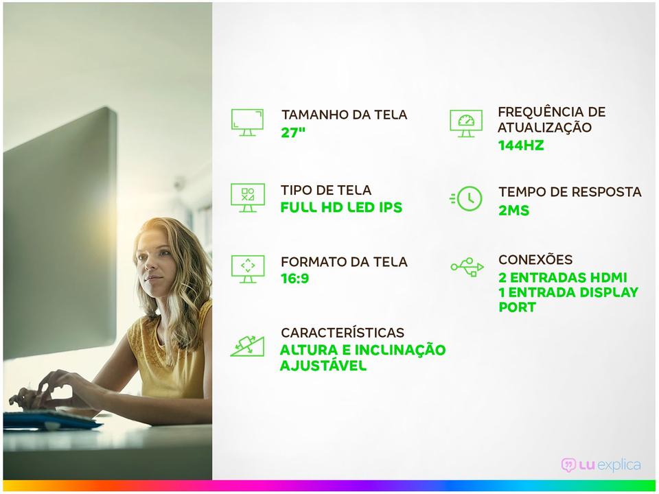 Monitor Gamer Acer XV270 P 27” LED IPS - 1