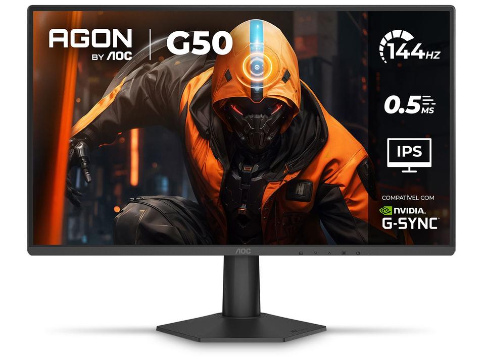 Monitor Gamer AOC 23,8" Full HD 144Hz Agon G50 IPS 0,5ms 24G50F/57 HDMI DisplayPort G-Sync - 3