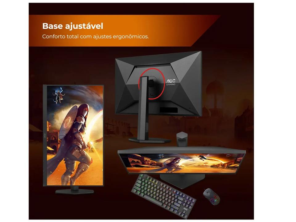 Monitor Gamer AOC 27" Full HD 180Hz Gaming G4 27G4/P HDMI DisplayPort Base Ajustável - 7