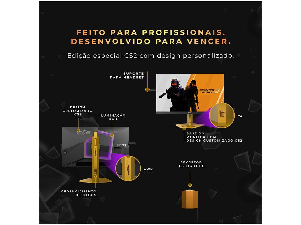 Monitor Gamer AOC Agon Pro CS24A/P 24,1" Full HD 610Hz 0,3ms HDMI DisplayPort G-Sync CS24A/P/78 - 18